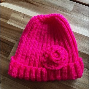 Handmade with love by my MIL girls hot pink‎ beanie